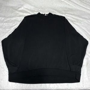 black mock neck sweater
